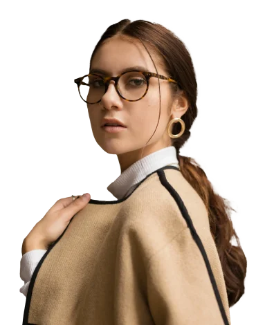 Woman wearing glasses